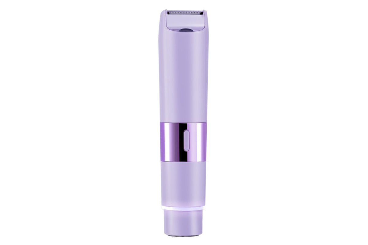 2-in-1 Women's Painless Electric Shaver with LED Light Guide Comb Rechargeable Hair Trimmer Wet & Dry Razor for Body