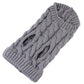 Puppy Dog Jumper Winter Warm Knitted Sweater Pet Clothes for Small Dogs Coat-Grey