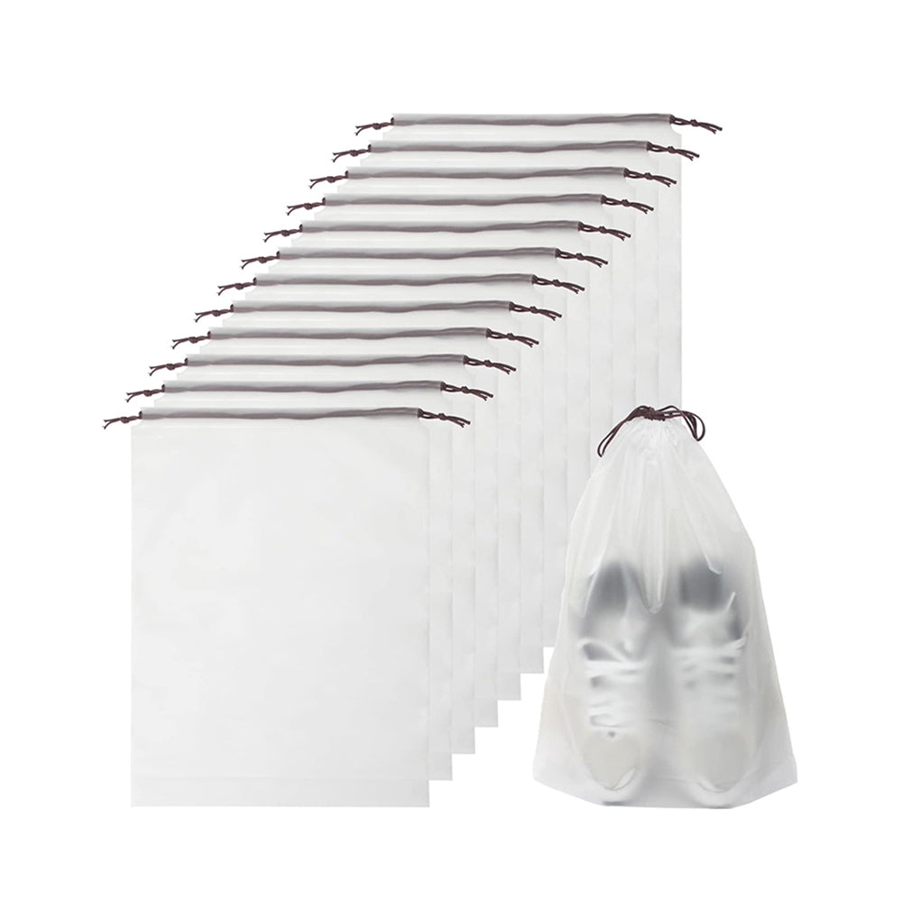 10Pcs 40x30cm Clear Drawstring Travel Shoe Storage Bags