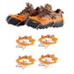 2Pcs Shoes Traction Cleats Ice Snow Grips with 10 Stainless Steel Spikes