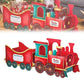 Santa Gift Train Christmas Cardboard Gift Box Present Holder Home Decoration