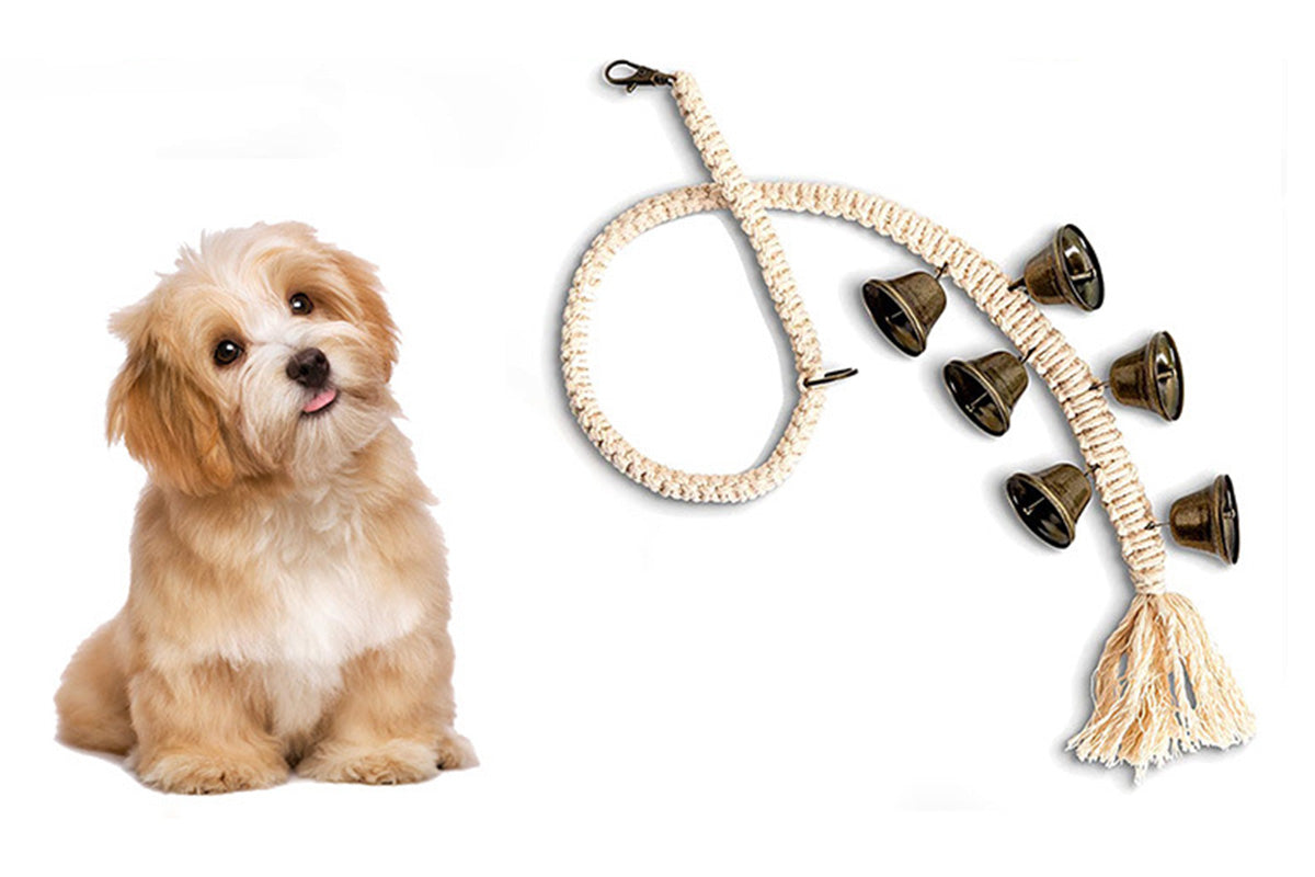 Dog Doorbell With 6 Extra Loud Bells Adjustable Doorbell Hanging Rope For Dog Training