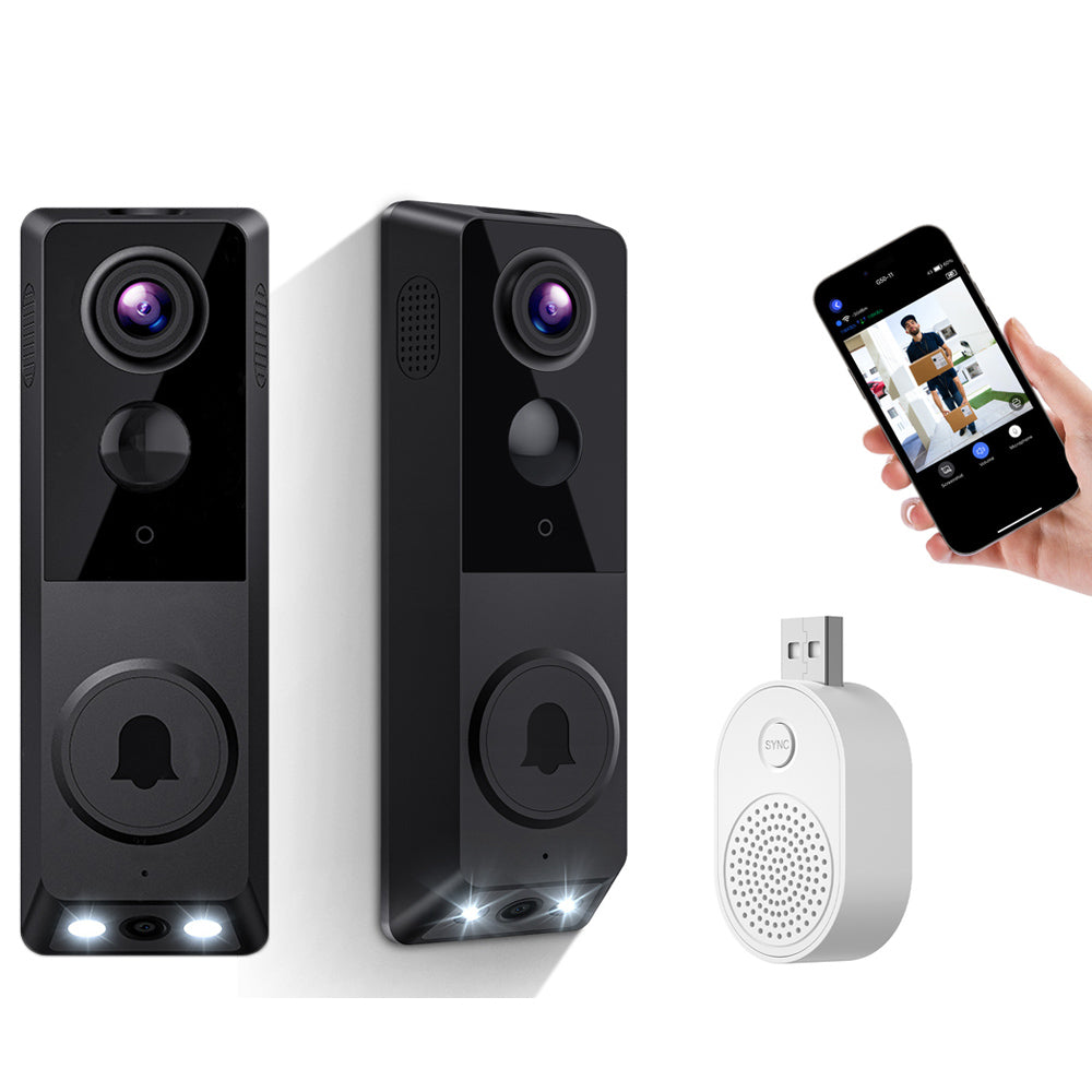 1080p FHD Security Video Dual Camera Doorbell Camera Smart AI Detection Doorbell