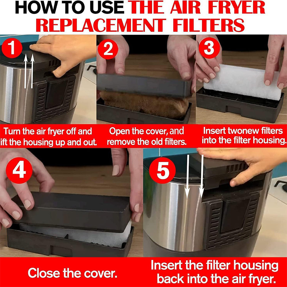 12 Pack Air Fryer Replacement Filters Compatible with 6QT Instant Vortex Plus Air Fryer