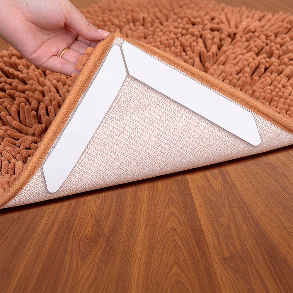 Double Sided PU Rug Gripper Tape Non Slip Washable Reusable Carpet Stickers-White