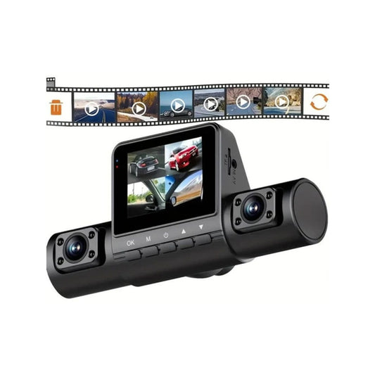 4-Channel 1080P HD Dash Cam Front and Rear Inside Left Right Car Dash Camera with 64GB Card
