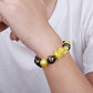 Feng Shui 12mm Black Mantra Beads Pi Xiu Bracelets for Women Men Attract Wealth and Good Luck