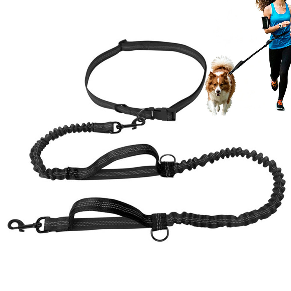 2 in 1 Hands Free Running Dog Leash for Walking Jogging