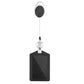 2Pcs PU ID Card Holder with Retractable Badge Reel
