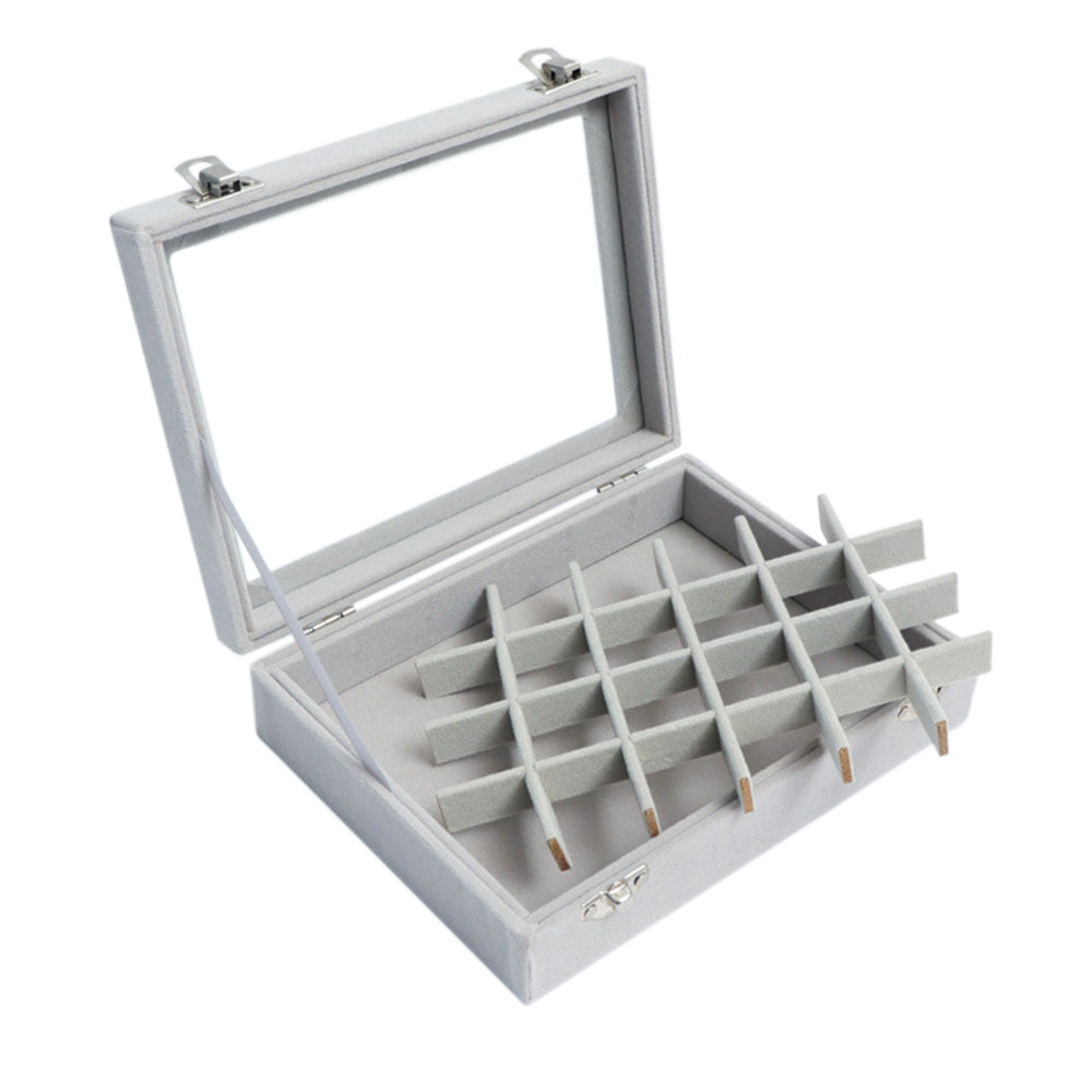 Organizer Case Box Holder Storage Jewelry Earring Ring Velvet Display Travel Portable