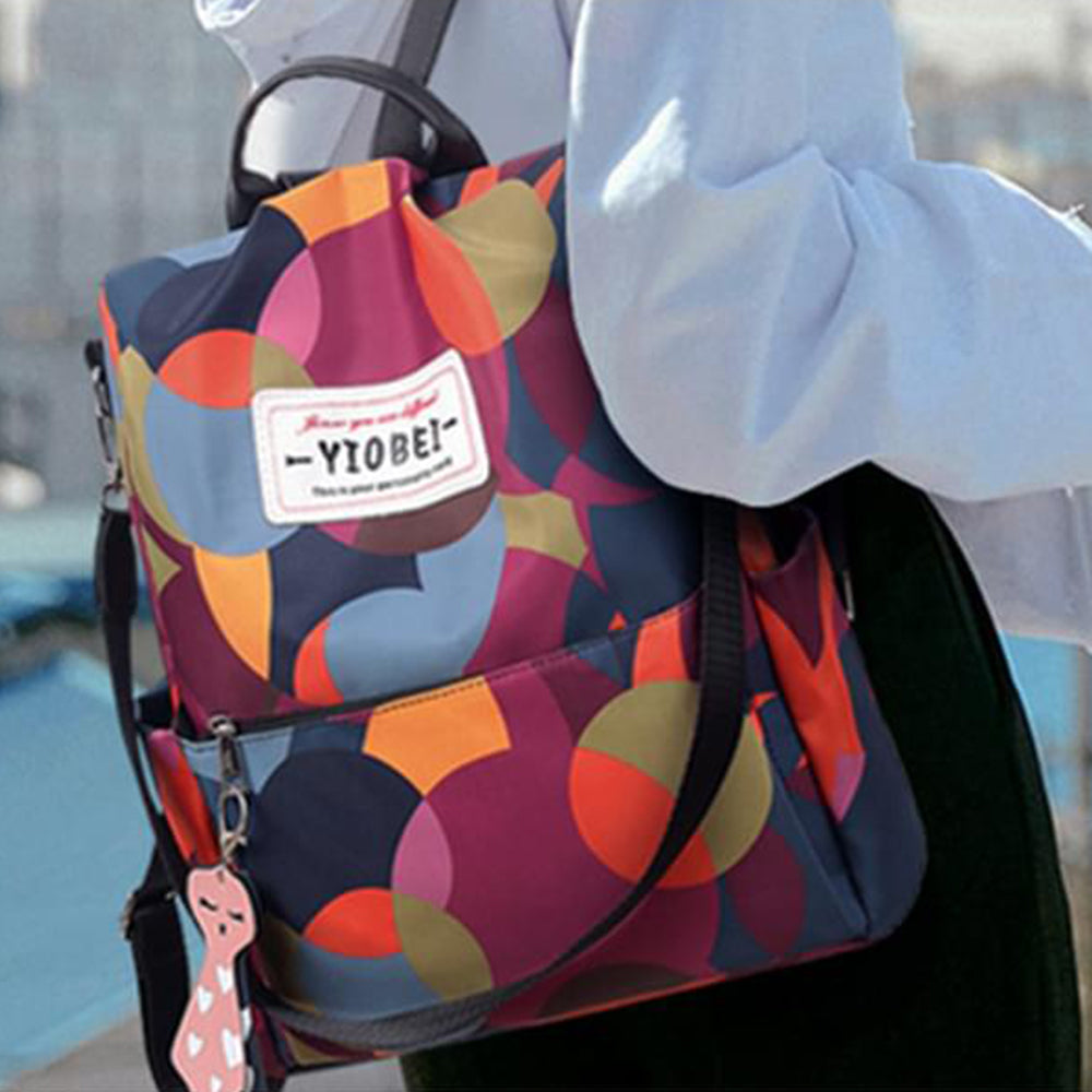 Anti-theft Backpack New Multifunctional Printed Oxford Travel Bag