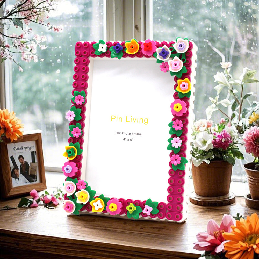 DIY Building Block Photo Frame Tabletop Decoration