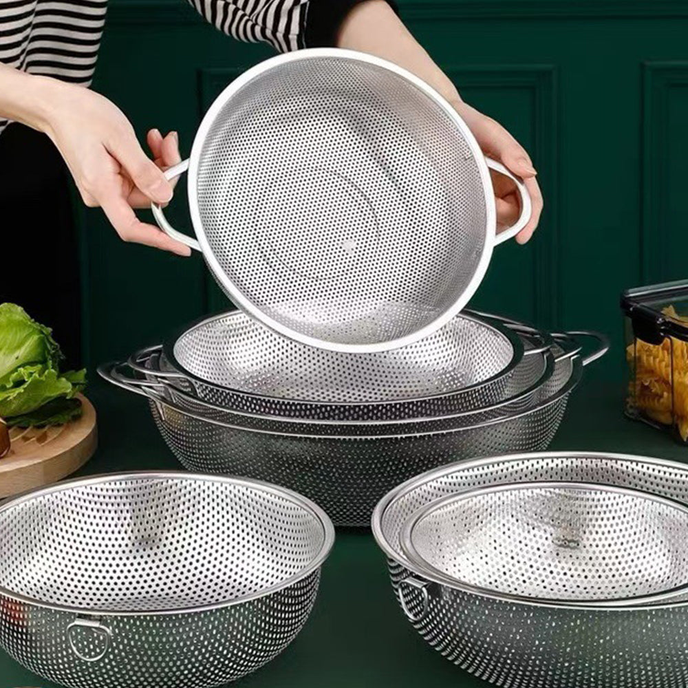 Stainless Steel Fine Mesh Strainer Colander for Rice Vegetables Fruit