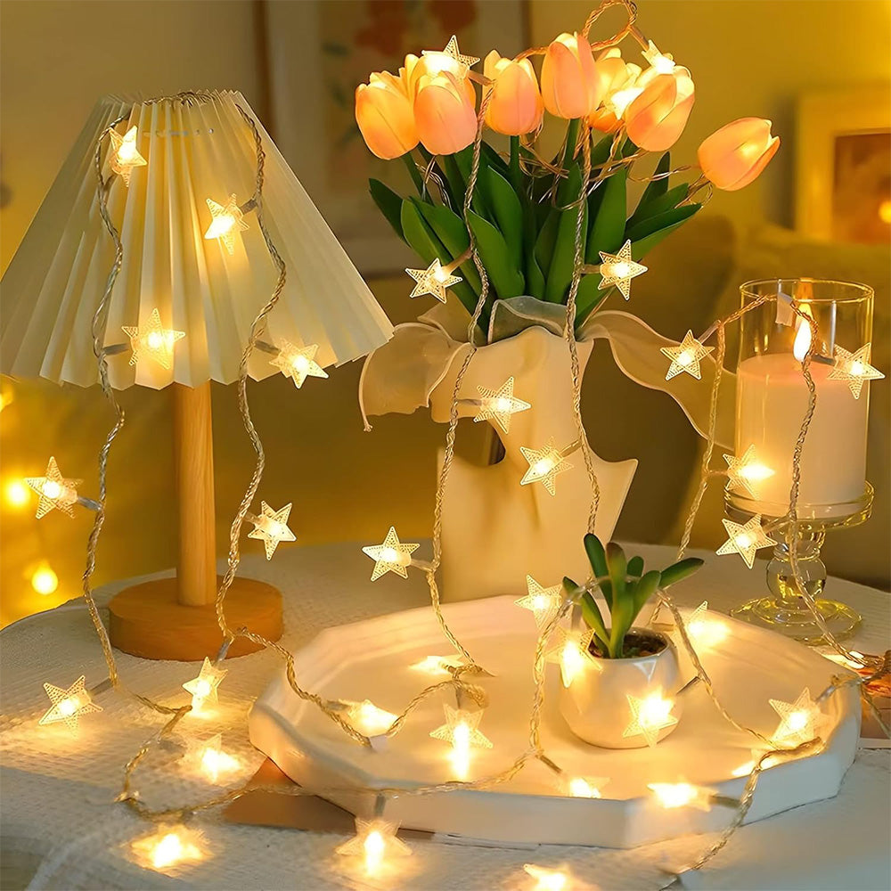 20 LED Star String Lights 3m Fairy Christmas Lights Battery Operated for Party