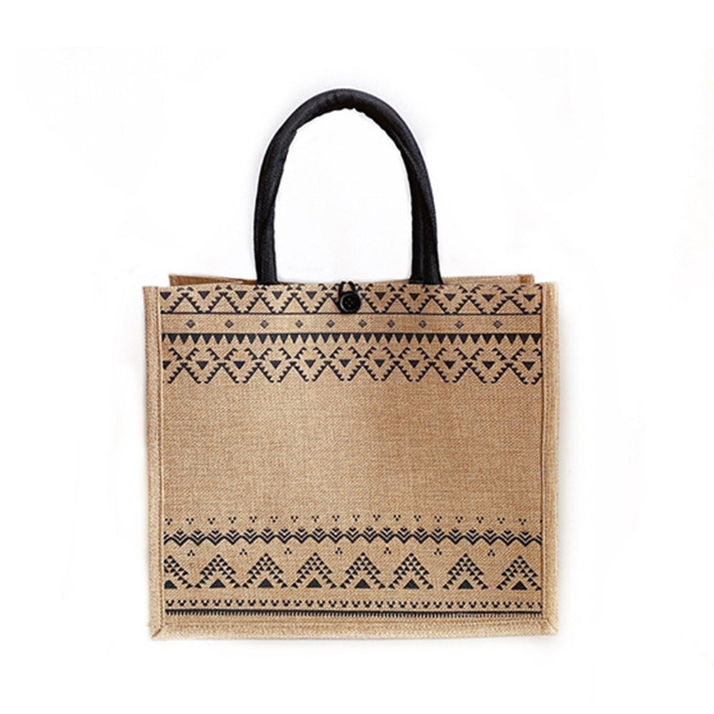 Jute Reusable Handbags-flower