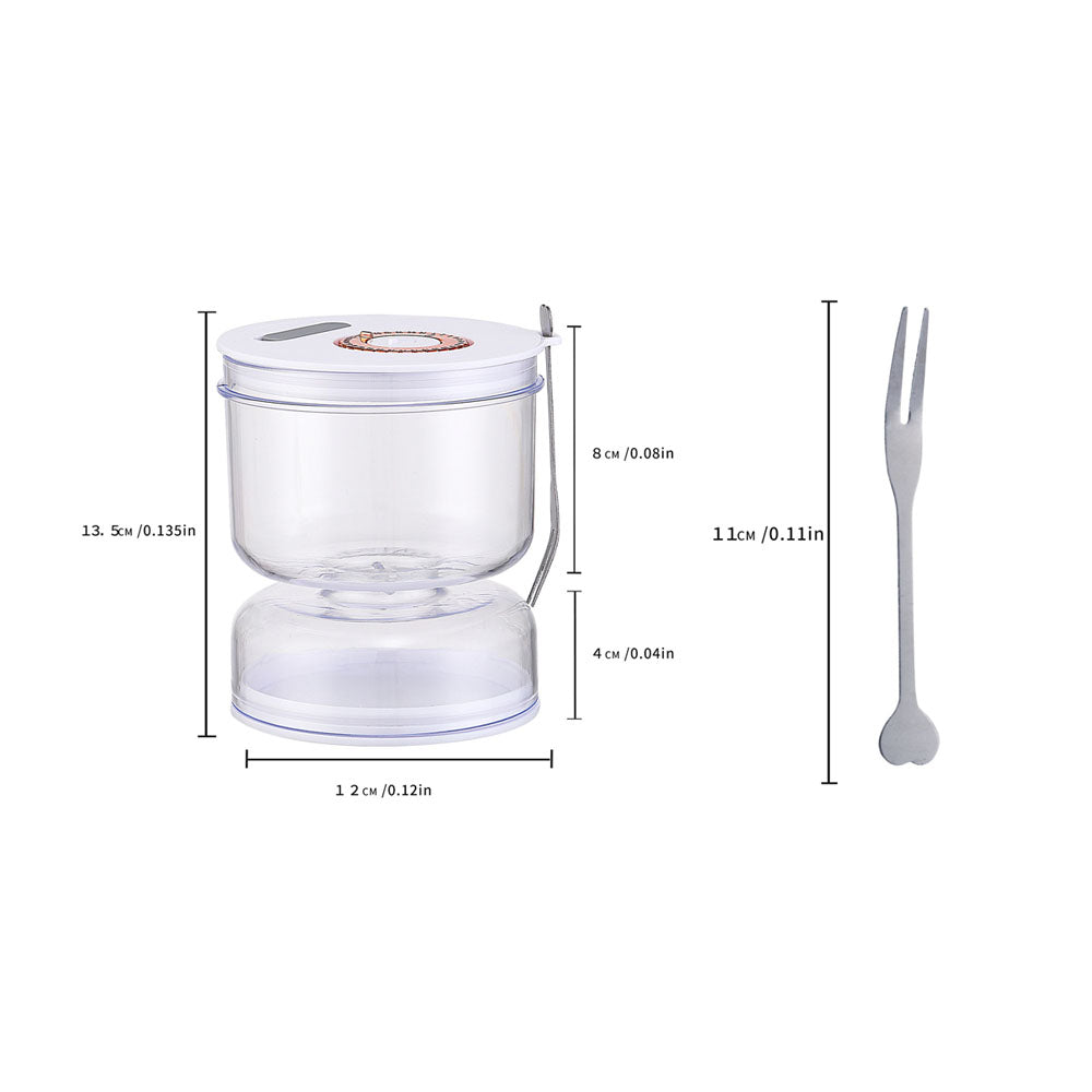 Pickles Jar with Strainer Flip with Airtight Lids and Forks