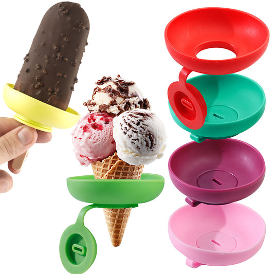 6Pcs No Drop Ice Cream Holders Popsicle Drip Catchers Popsicle Holders