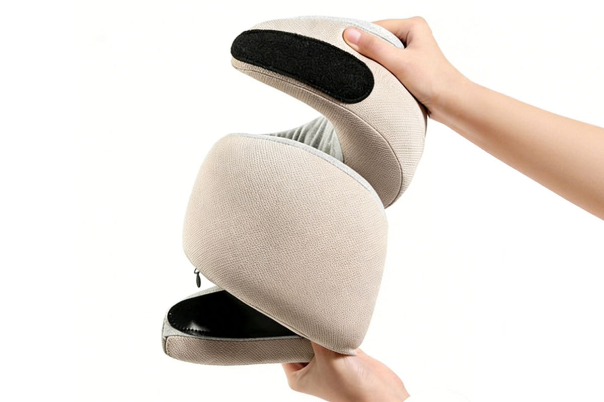 Travel Memory Foam Neck Pillow with Storage Box Eye Mask Earplugs