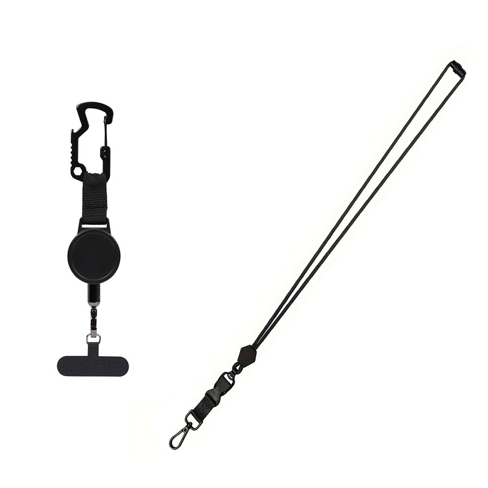 Multi-Function Retractable Carabiner with Lanyard for Hiking & Travel