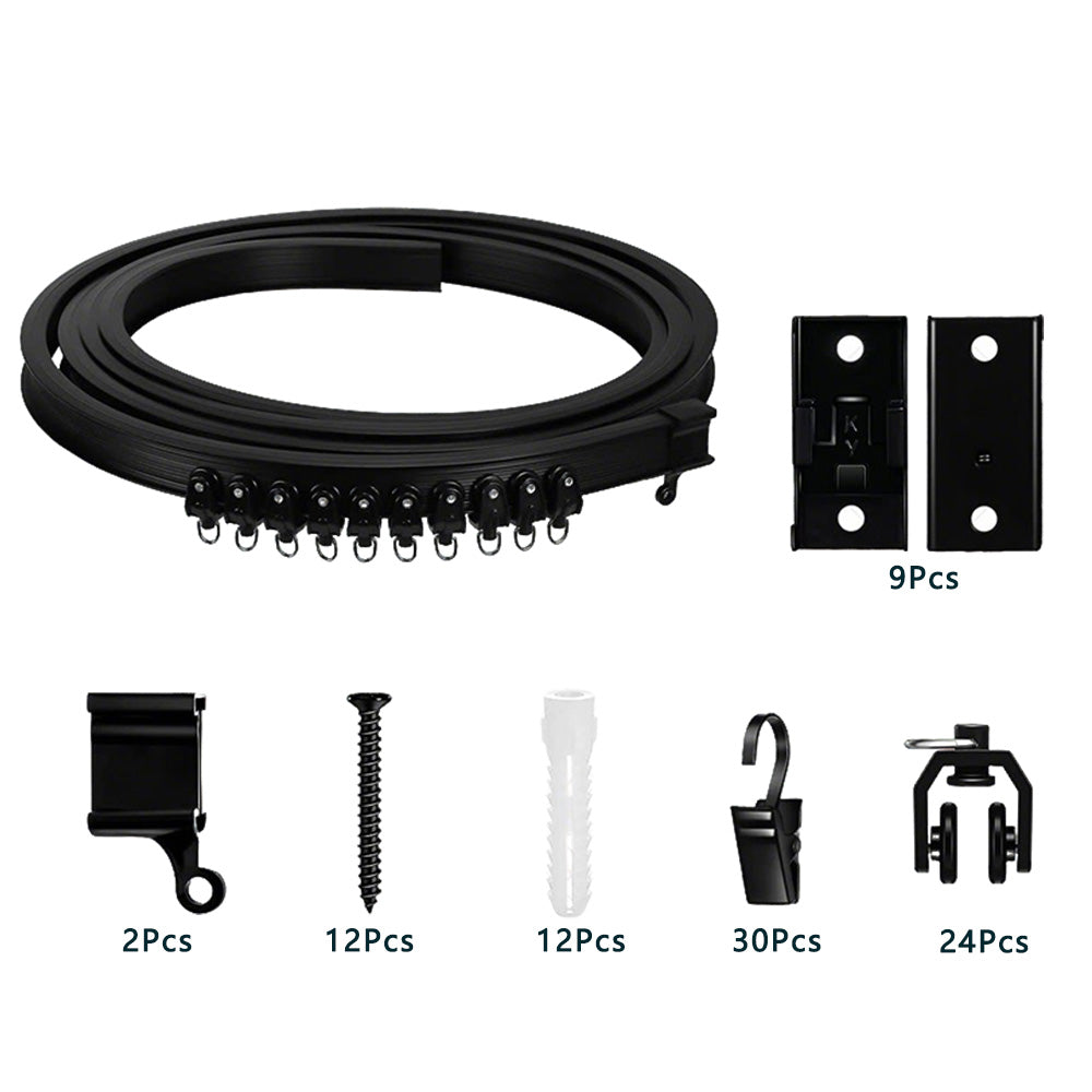 Flexible Bendable Ceiling Curtain Track Mount System 3M for Room Divider Shower RV
