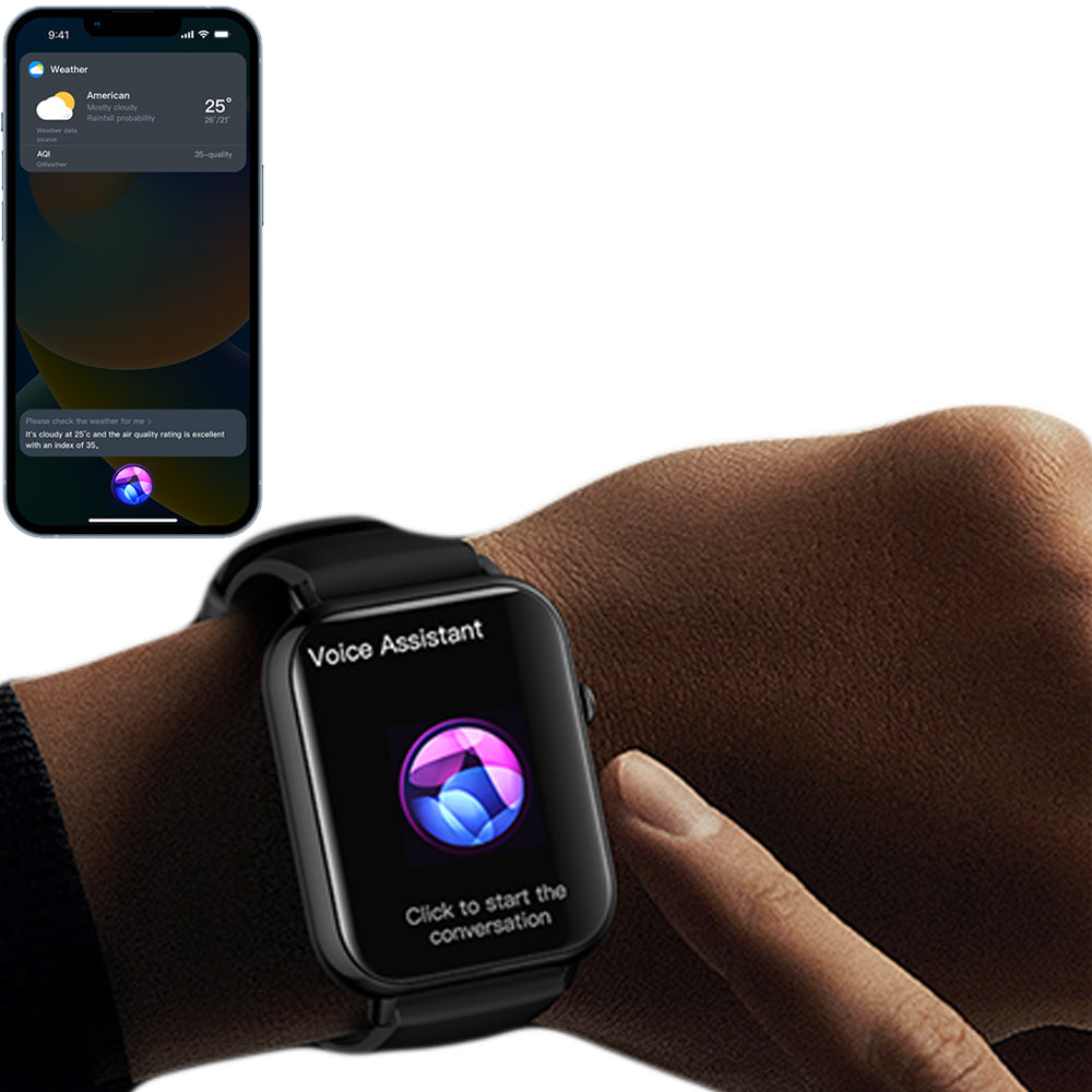 Smartwatch with Bluetooth Calling 2.1 Inch Display 104 Sports Modes Health Monitoring IP68 Waterproof