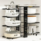8 Tier Pot and Pan Organizer Rack for Cabinet Pot Organizers Inside Cabinet