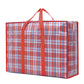 5Pcs Stripe Bag Packing Storage Strip Zip Shopping Travel Check House Moving Bag