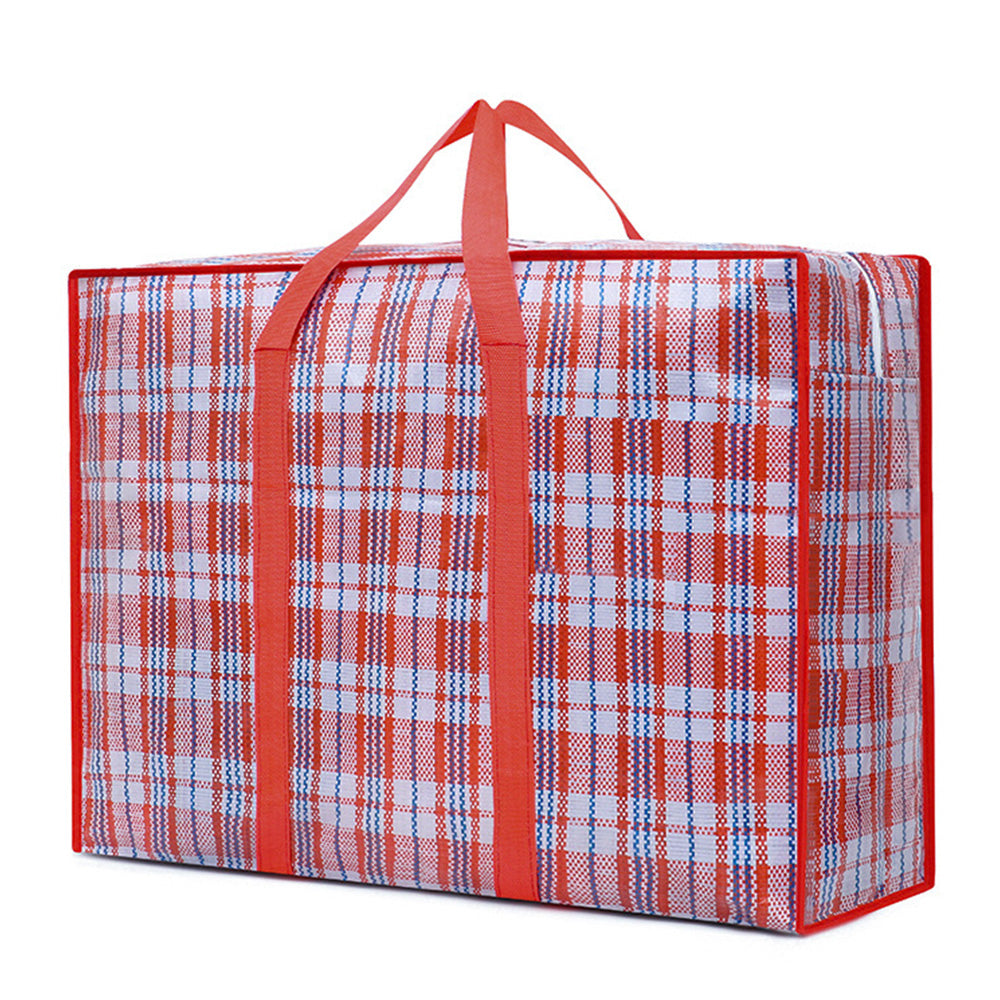 5Pcs Stripe Bag Packing Storage Strip Zip Shopping Travel Check House Moving Bag