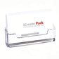 4Pcs Business Card Holder for Desk Clear Plastic Business Card Display Stand
