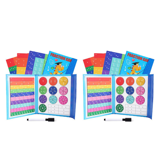 2Pcs Magnetic Fraction Educational Puzzle Disk Demonstrator