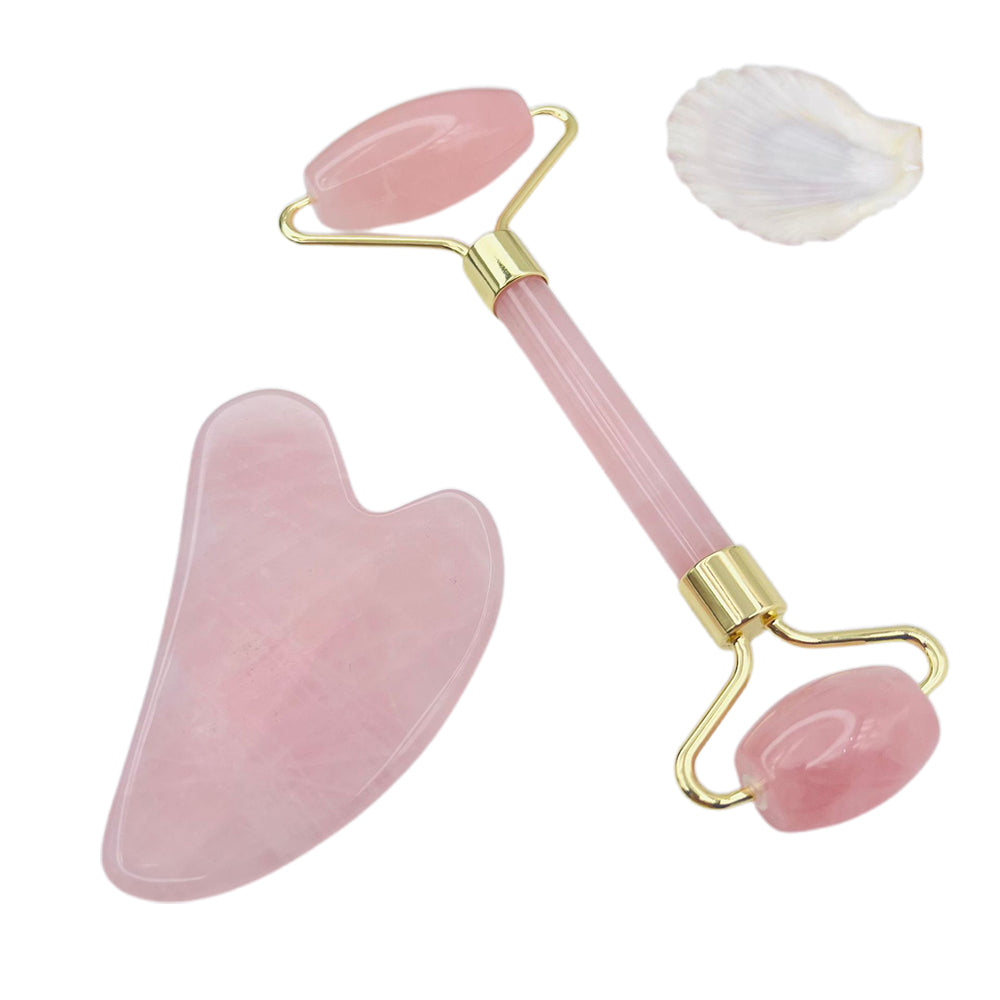 Jade Roller and Gua Sha Set Facial Massager for Skin Care