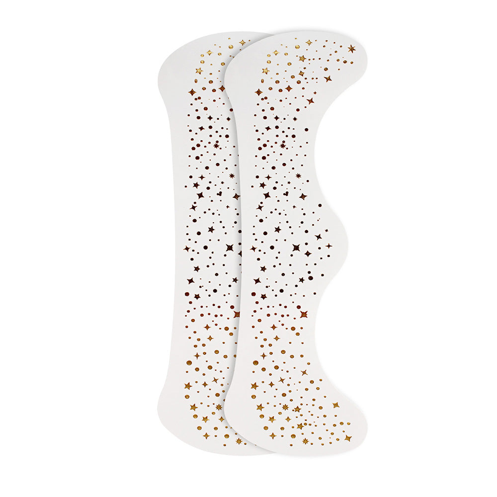 6 PCS Glitter Freckles Face Tattoo Water Resistant Sweat Resistant Gold Transfer Stickers for Party