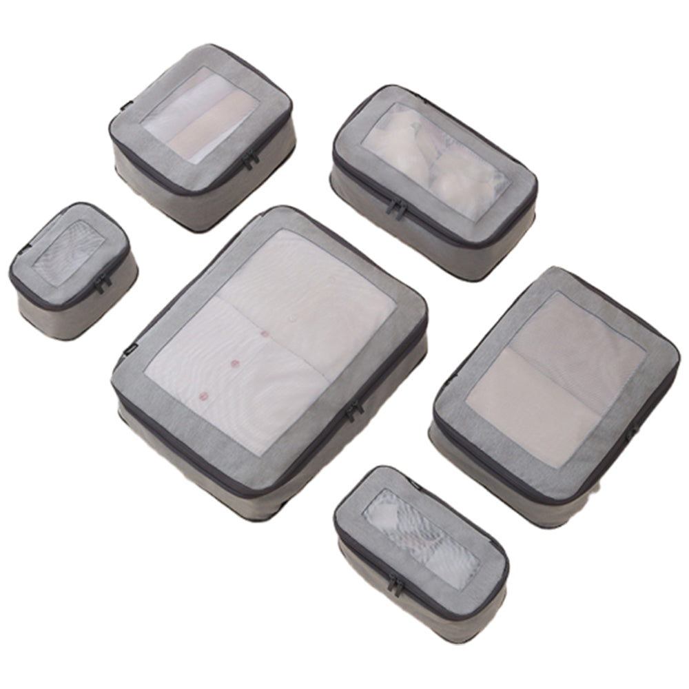6Pcs Travel Luggage Compression Packing Cube Storage Bags