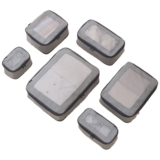 6Pcs Travel Luggage Compression Packing Cube Storage Bags