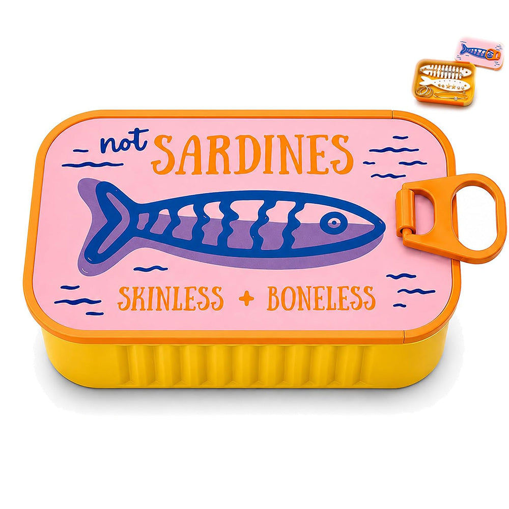 Small 3D Printed Sardine Shape Necklace and Earring Storage Box