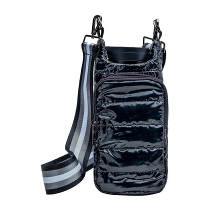Adjustable Quilted Water Bottle Carrier Bag