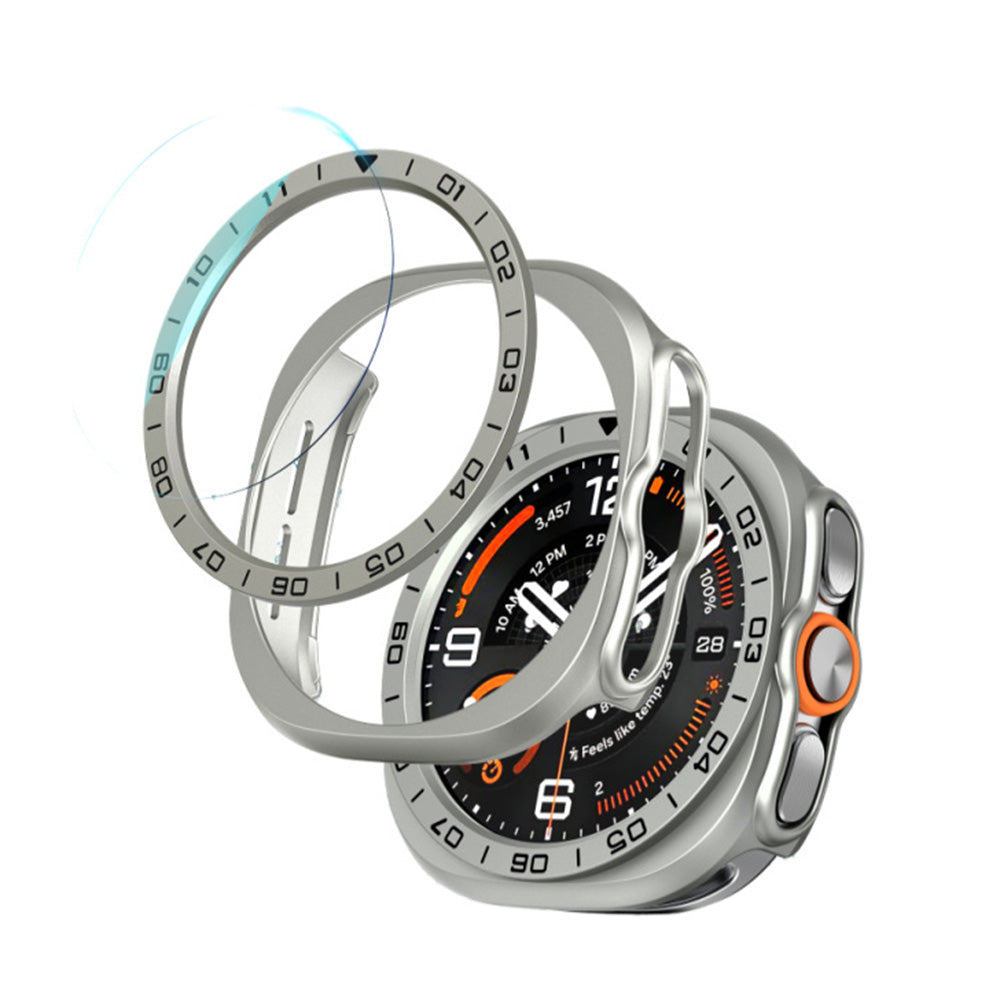 3 in 1 Screen Protector for Samsung Galaxy Watch Ultra 2 47mm with Protector and Bezel Ring