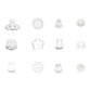 600Pcs Silicone Earring Backs Replacement Set with Storage Box and 6 Styles for Earrings