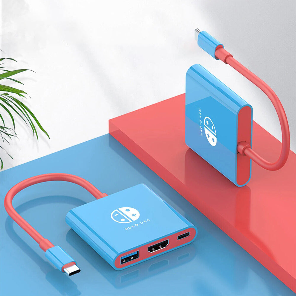 3in1 Dock for Nintendo Switch  4K HDMI Docking Station USB 3.0 100W Travel Adapter