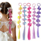 6pcs Girls Braided Hair Extensions Cute Ponytail Accessories for Daily Wear
