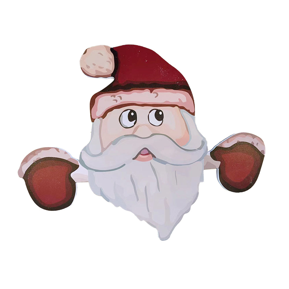 Christmas Fence Peeker Decoration Outdoor Garden Fence Signs-Santa Claus