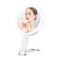 10X Magnifying Foldable Double-sided Makeup Mirror with Light and Adjustable Brightness