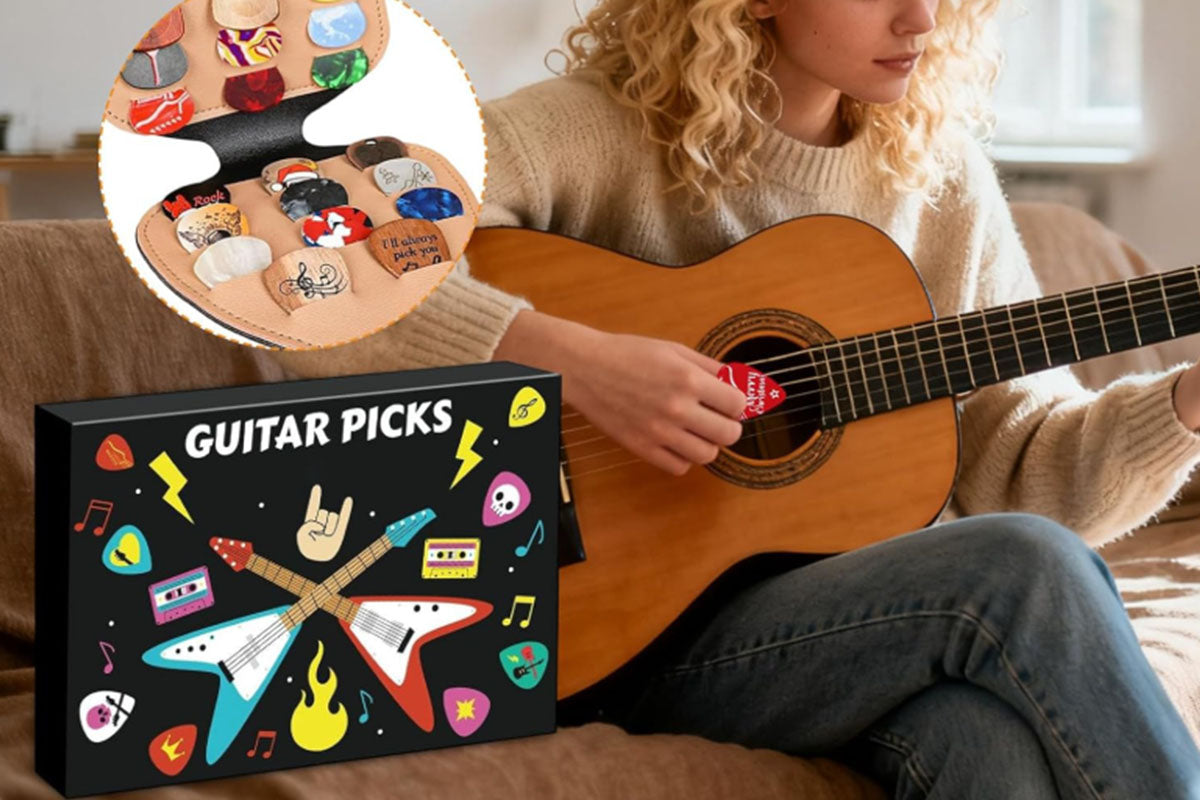 Guitar Picks Advent Calendar Christmas Gift for Guitar Bass Ukulele Players