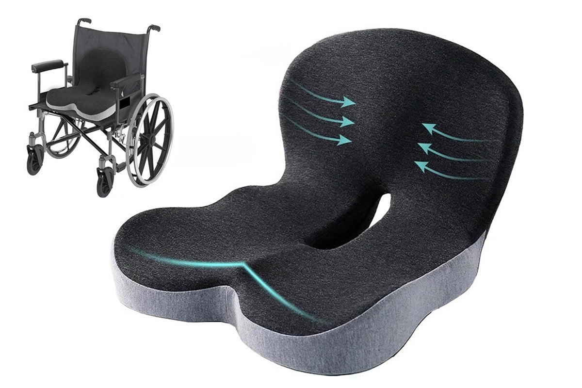 1 Piece Memory Foam Seat Cushion Ergonomic Back Support