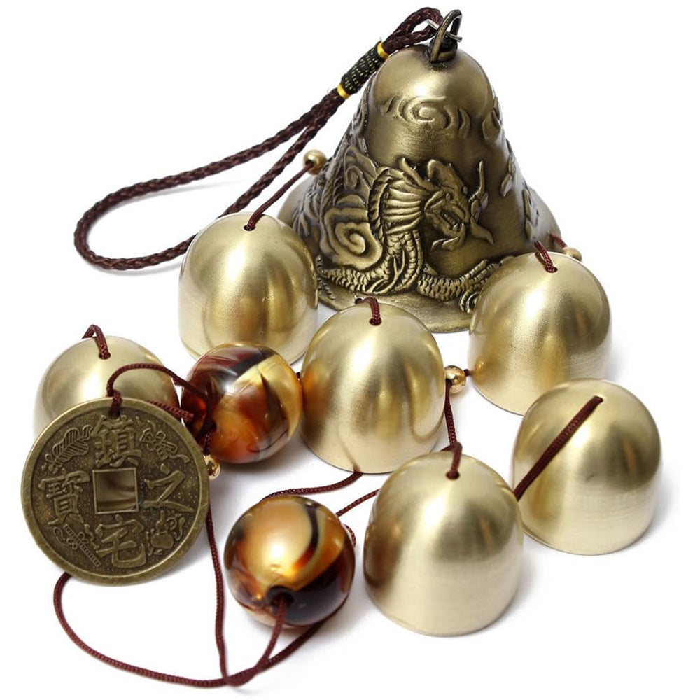 55cm Metal Hanging Wind Chime with 6 Copper Bells