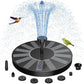1.5W Solar Powered Bird Bath Fountains with 6 Nozzle Water Feature for Garden Pond