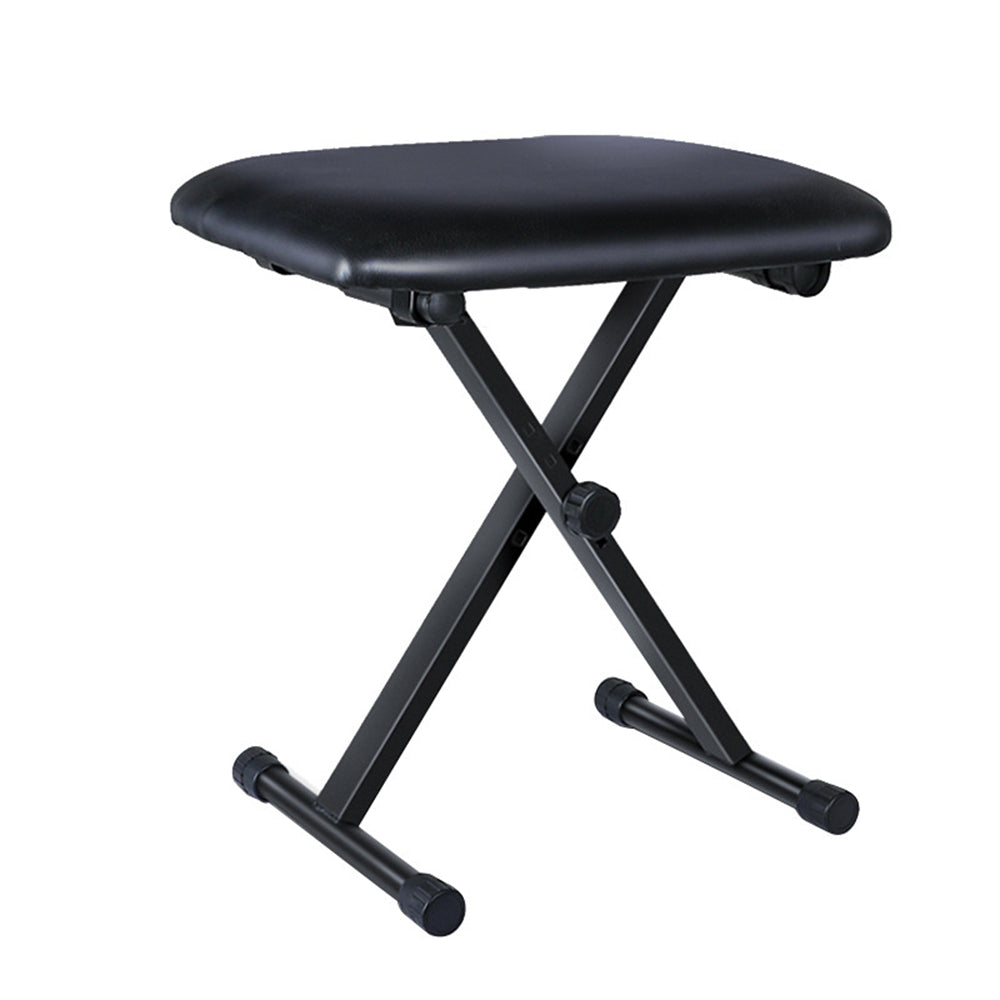 Portable Piano Stool Adjustable Folding Keyboard Seat Bench Chair Black
