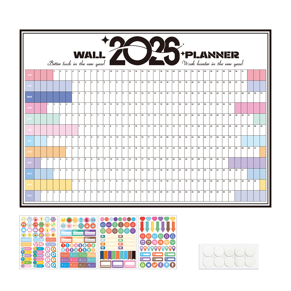 2026 Wall Calendar Annual Yearly Wall Planner Home Office School
