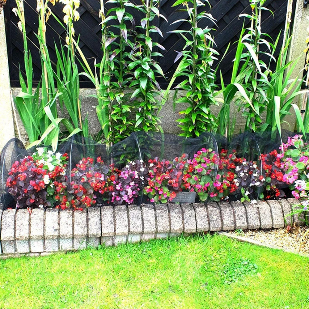 2Pcs Black Grow Tunnel Net Mesh Plant Cover