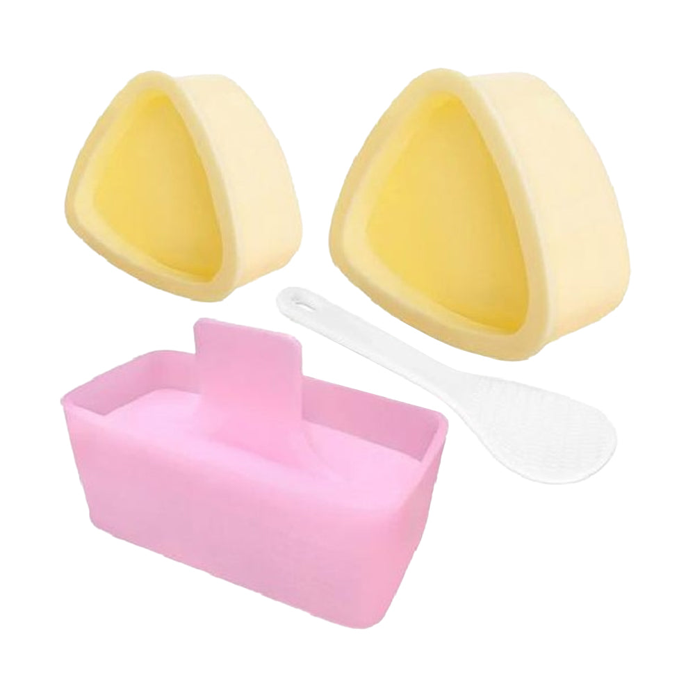 4Pcs Triangle Rectangle Onigiri Molds Musubi Maker Kit with Rice Spoon